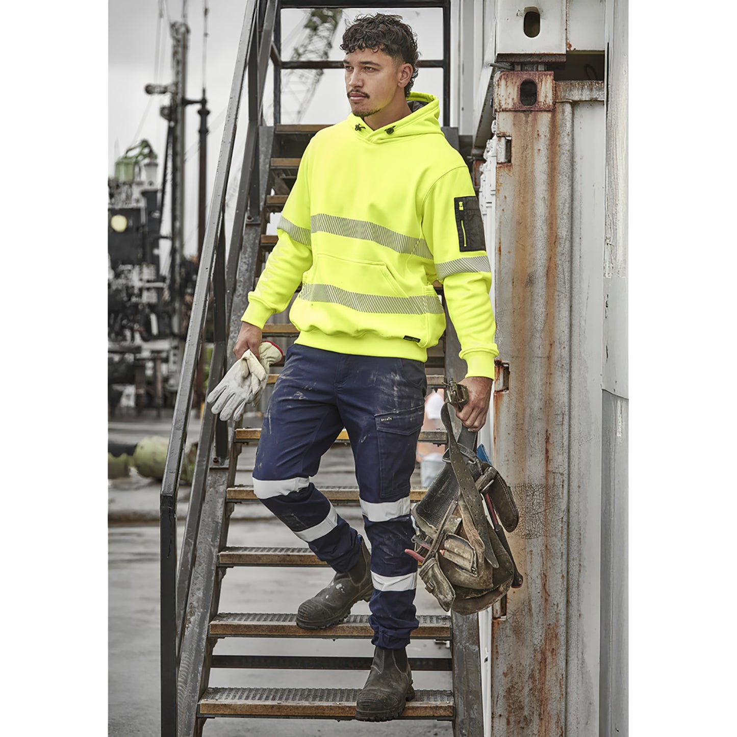 Mens Essential Stretch Taped Cargo Pant – Cuffed Slim Fit