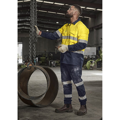 Mens Essential Stretch Taped Cargo Pant – Cuffed Slim Fit