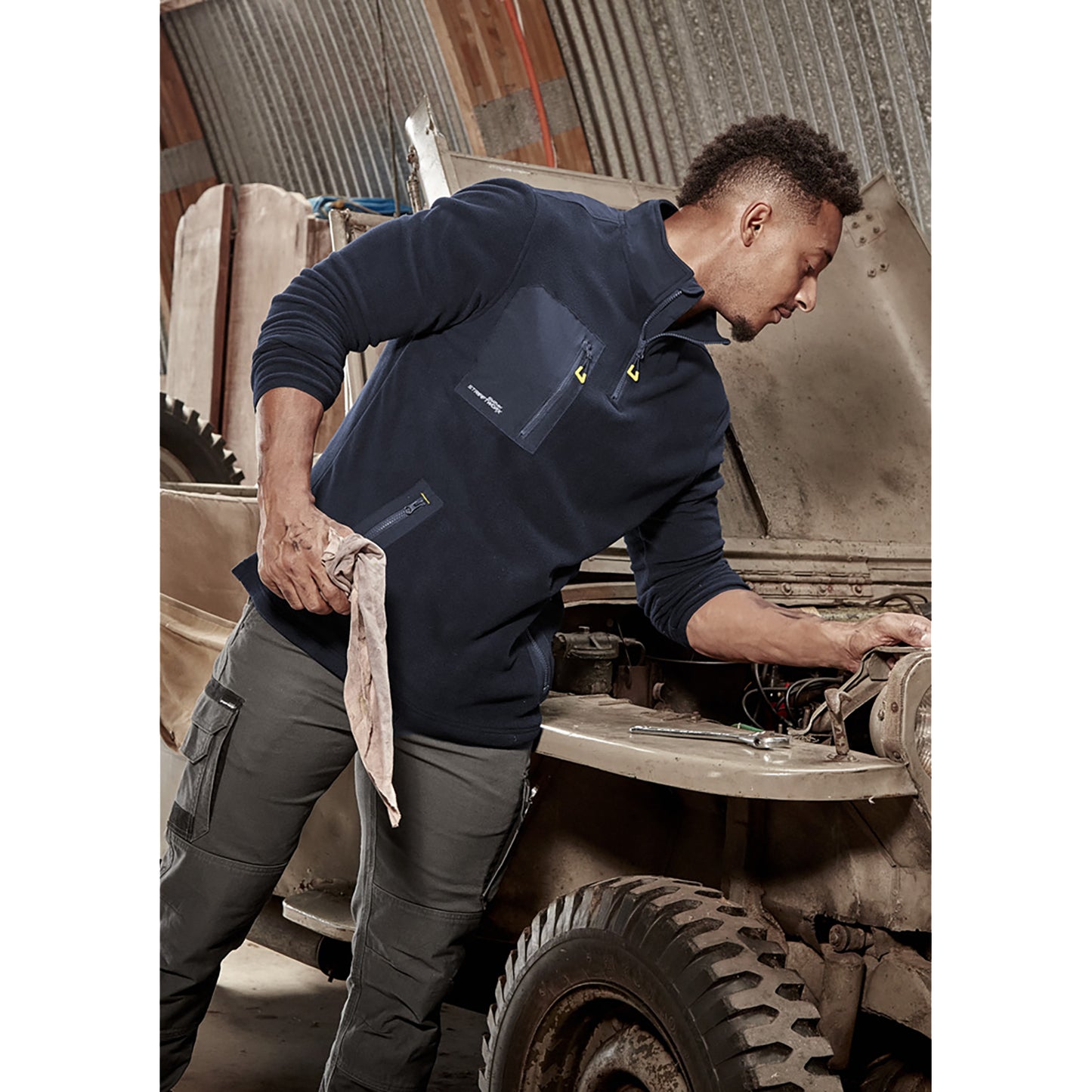 Unisex Streetworx Lightweight 1/4 Zip Polar Fleece UPF 50+