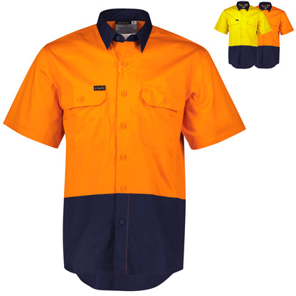 Mens Hi Vis Short Sleeve Shirt ZW115