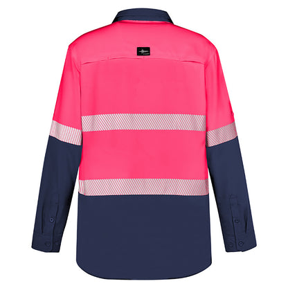 Men's High Visibility Outdoor Segmented Tape Long Sleeve Shirt ZW470