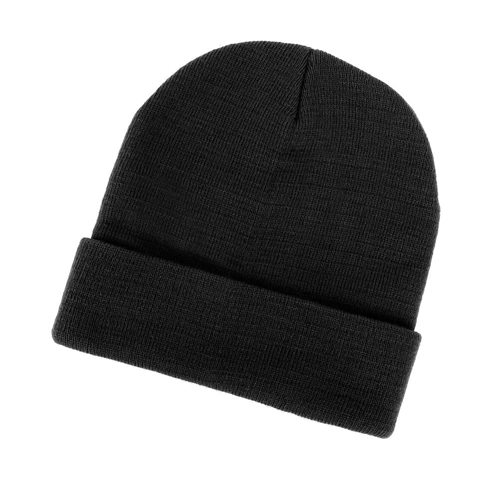 AH720 Acrylic Beanie Roll Back Winter Beanie in Blue