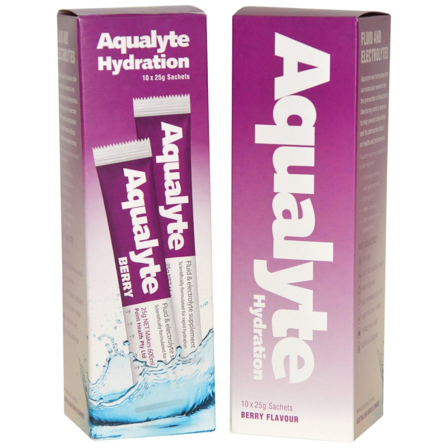Aqualyte Berry Flavour Electrolyte Sachets - 25g (Box of 10) - SunSafe Australia
