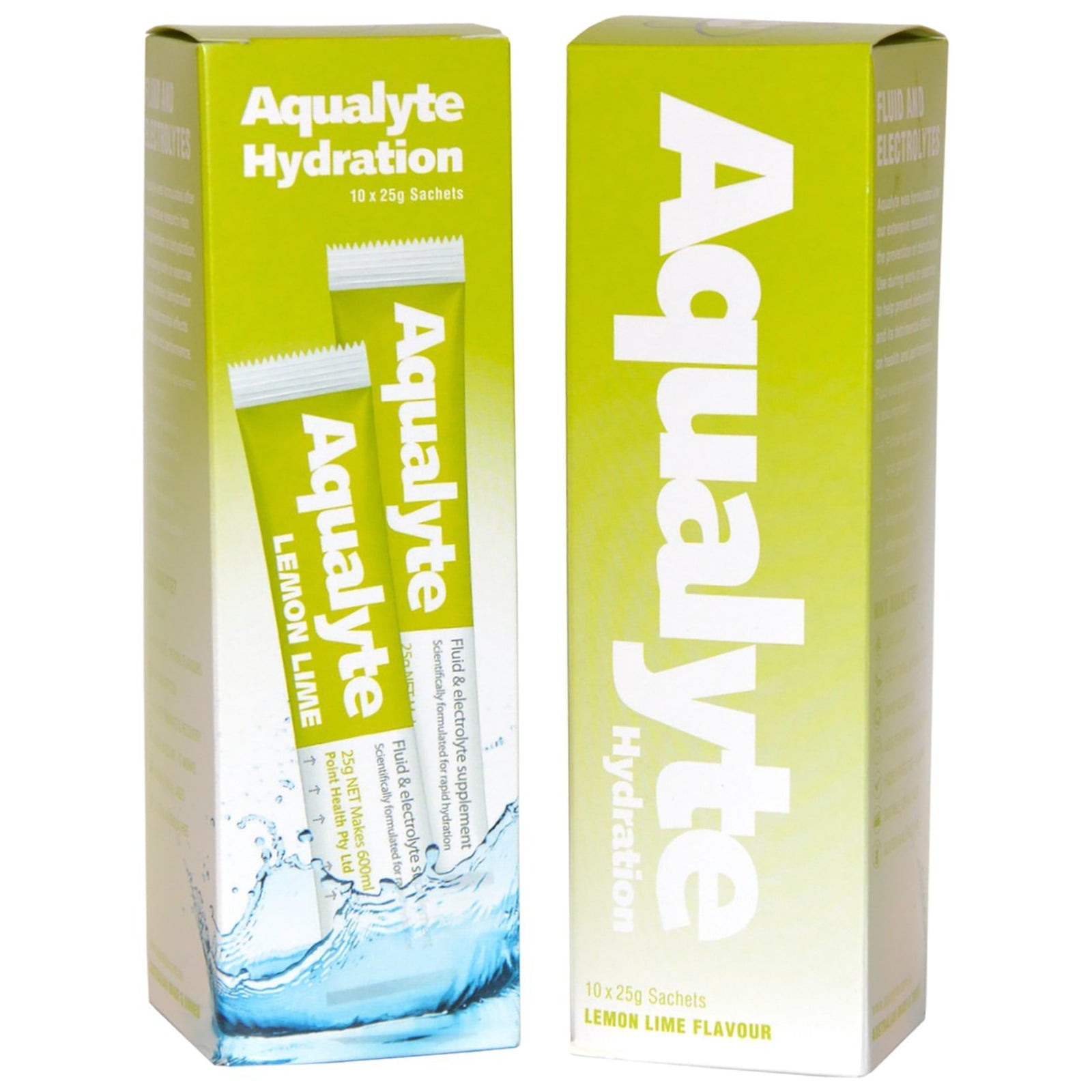 Aqualyte Lemon Lime Flavour Electrolyte Sachets - 25g (Box of 10) - SunSafe Australia