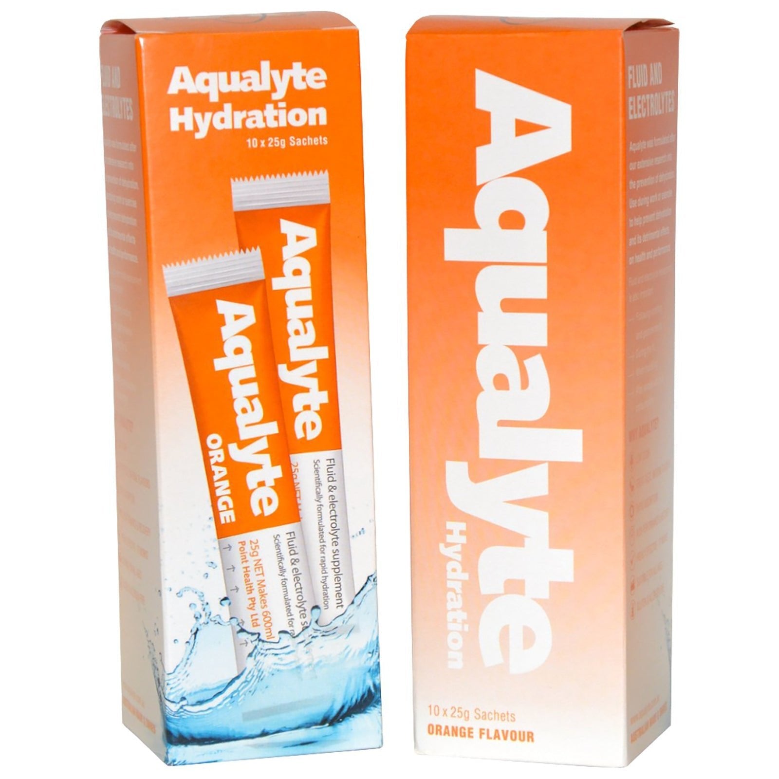 Aqualyte Orange Flavour Electrolyte Sachets - 25g (Box of 10) - SunSafe Australia