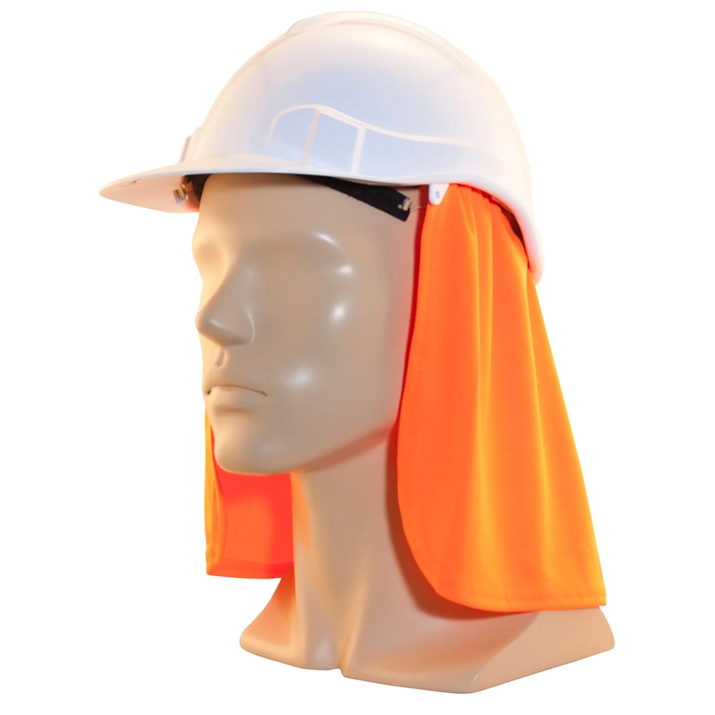 UVeto Attach-A-Flap Hard Hat Flap in Silver Grey Micro Mesh