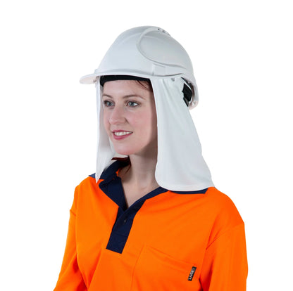 UVeto Attach-A-Flap Hard Hat Flap in Yellow Micro Mesh
