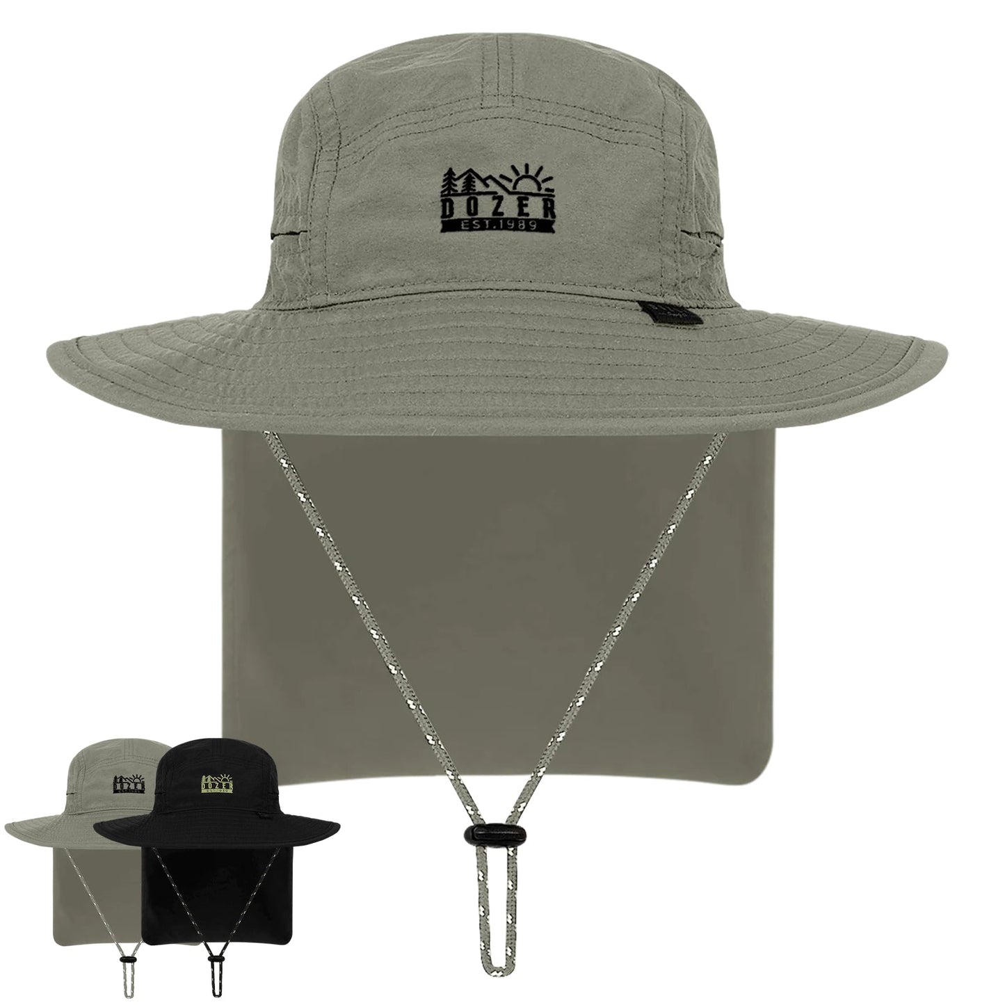 Boys Dozer Barney Bucket Hat with Flap UPF 50+ - SunSafe Australia