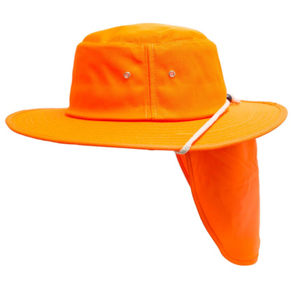 Broad Brim Hat with Chin Strap and Neck Flap - SunSafe Australia