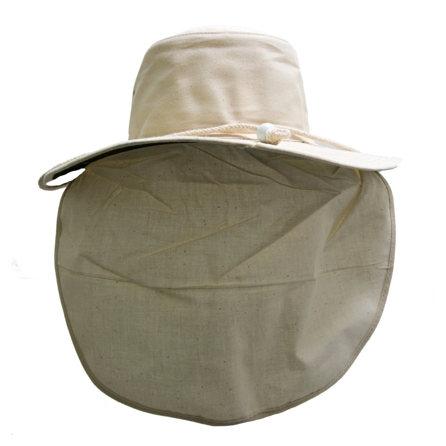 Broad Brim Hat with Chin Strap and Neck Flap - SunSafe Australia