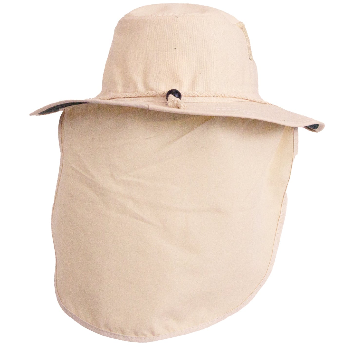 Broad Brim Mesh Hat With Chin Strap and Neck Flap - SunSafe Australia