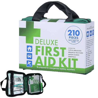 Car and Motor Deluxe First Aid Kit 210 Pieces - SunSafe Australia