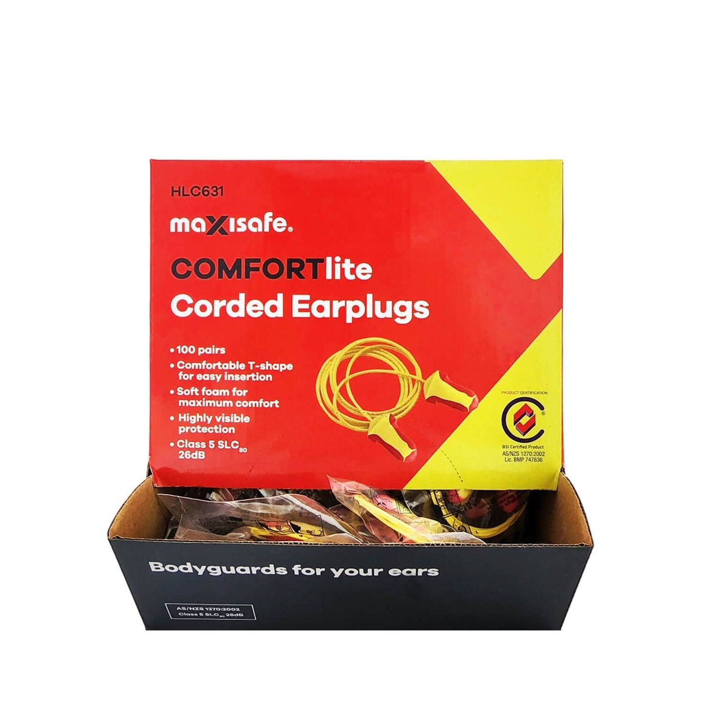 Corded Earplugs COMFORTlite T - Shaped Class 5 - SunSafe Australia