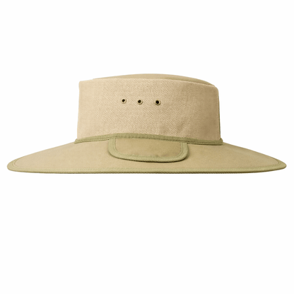 Earmuff Hat Breeze/Mesh Khaki 11cm Brim Newcastle Hats - SunSafe Australia