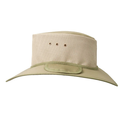 Earmuff Hat Breeze/Mesh Khaki 9cm Brim Newcastle Hats - SunSafe Australia