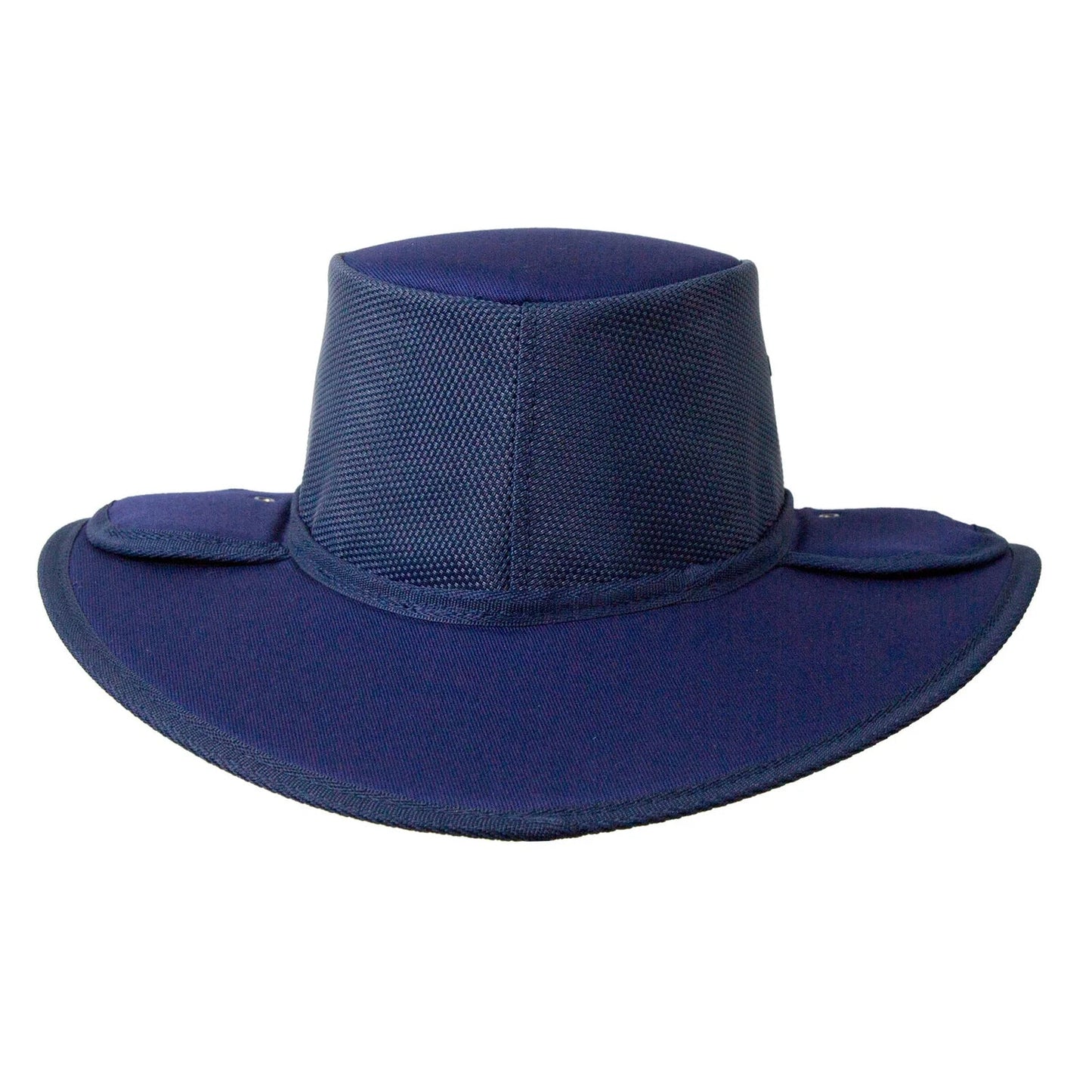 Earmuff Hat Breeze/Mesh Navy Blue 9cm Brim Newcastle Hats - SunSafe Australia