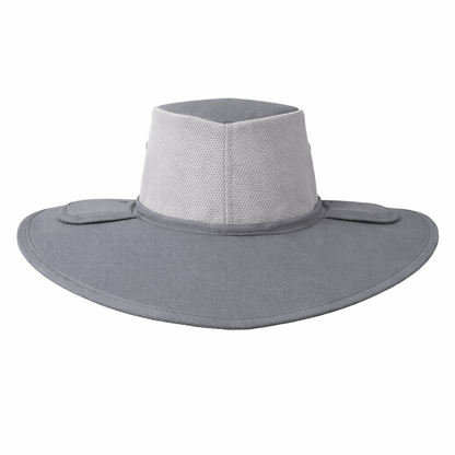 Earmuff Hat Breeze/Mesh Silver Grey 11cm Brim Newcastle Hats - SunSafe Australia