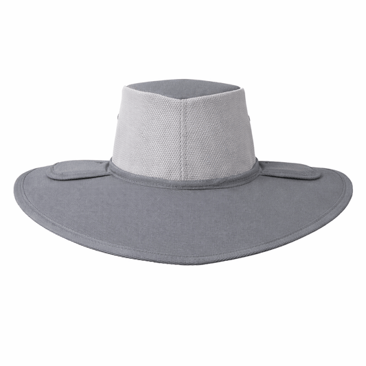 Earmuff Hat Breeze/Mesh Silver Grey 11cm Brim Newcastle Hats - SunSafe Australia
