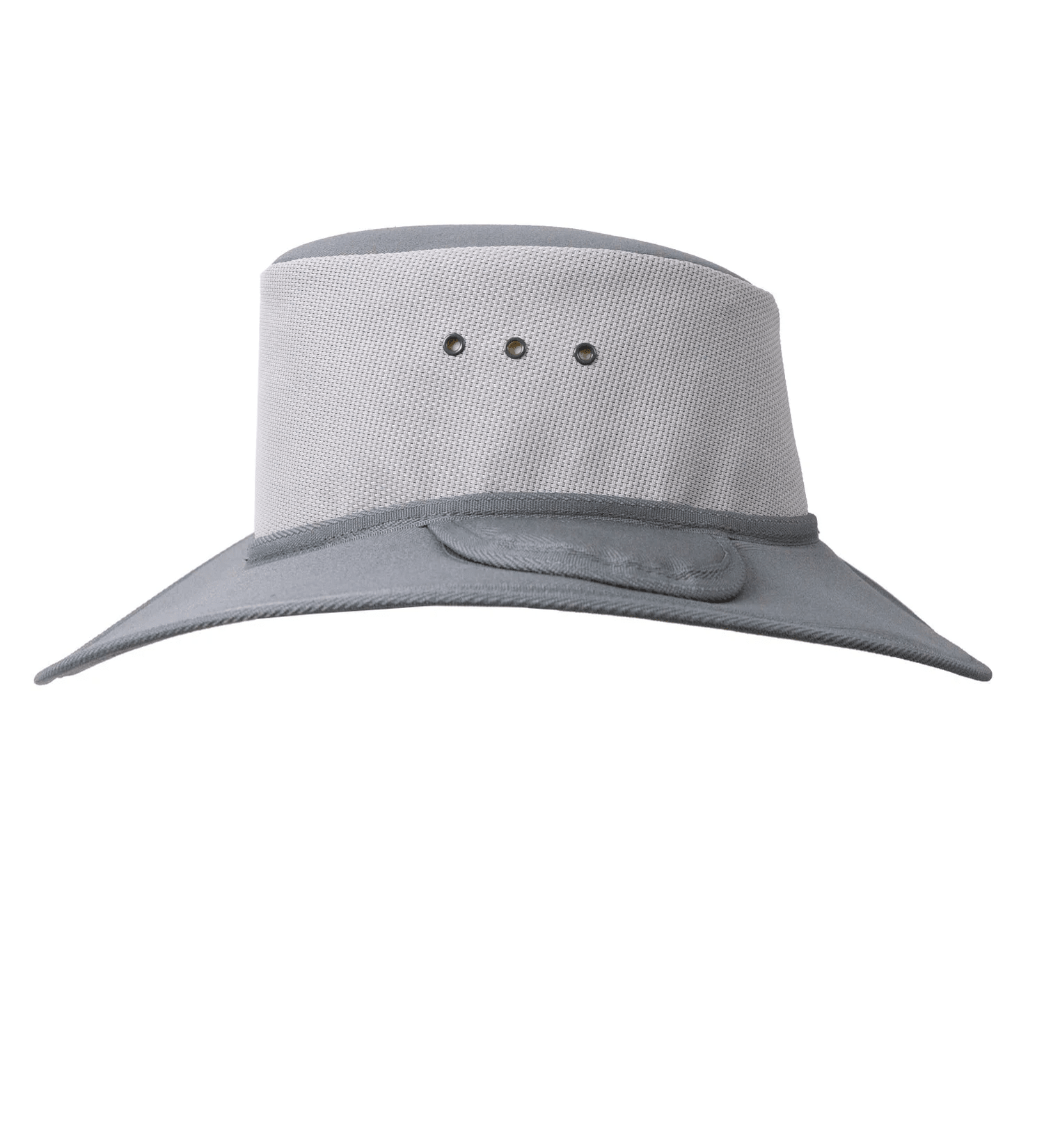 Earmuff Hat Breeze/Mesh Silver Grey 11cm Brim Newcastle Hats - SunSafe Australia