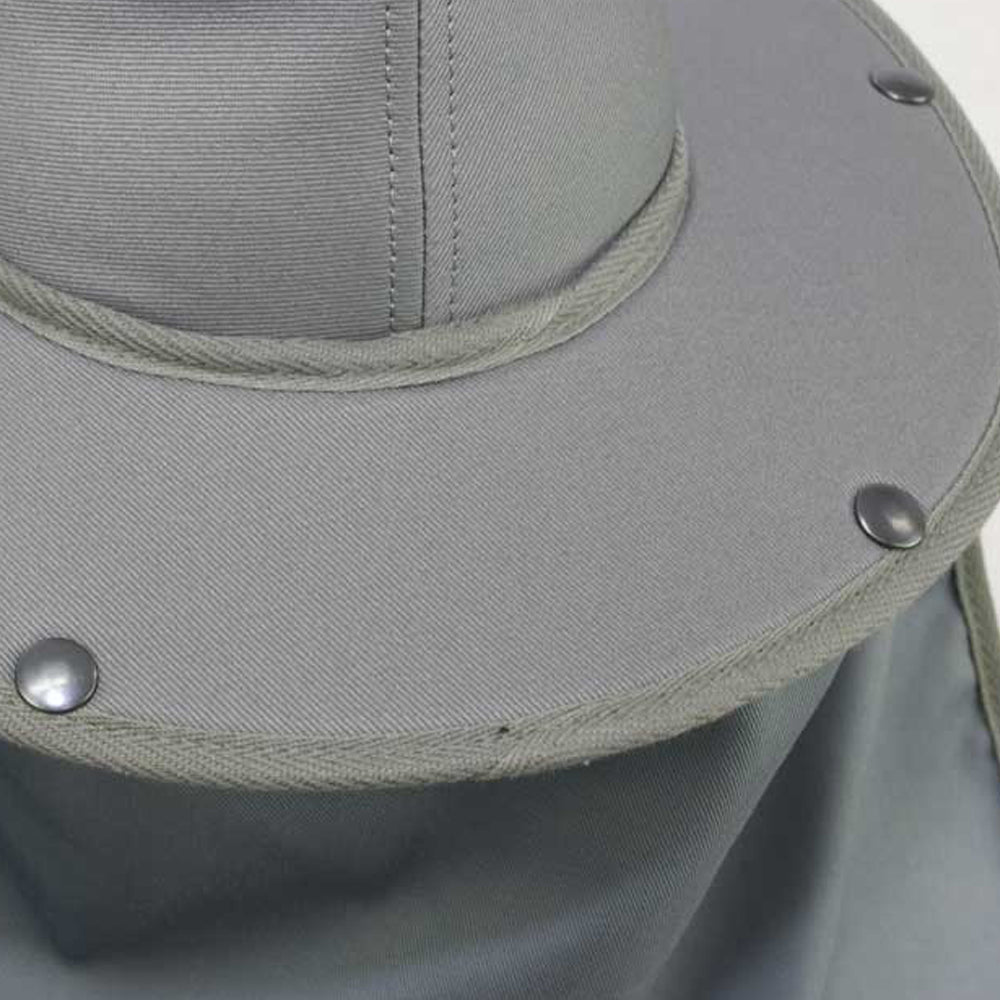 Earmuff Hat Micro Mesh Silver Grey 9cm Brim UPF 50+ Newcastle Hats - SunSafe Australia