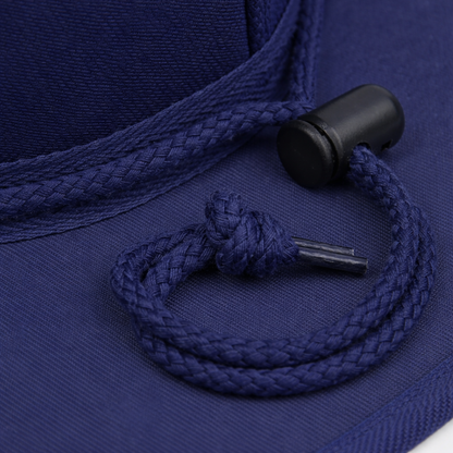 Hat with Navy Blue Chin Strap and Toggle