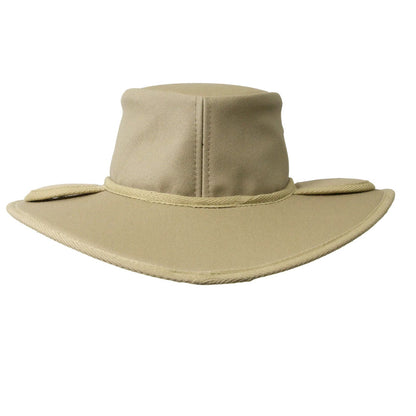 Newcastle Hats Earmuff Hat Standard Khaki 9cm Brim UPF 50+
