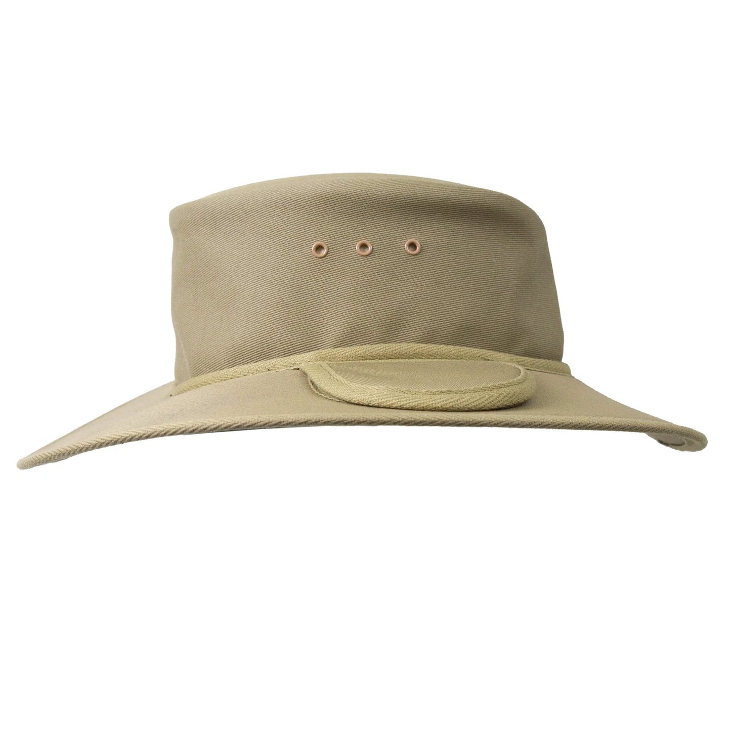 Newcastle Hats Earmuff Hat Standard Khaki 9cm Brim UPF 50+