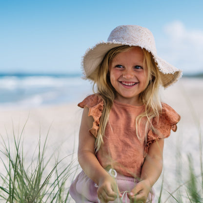 Girls Millymook Maddi Wide Brim Hat - SunSafe Australia