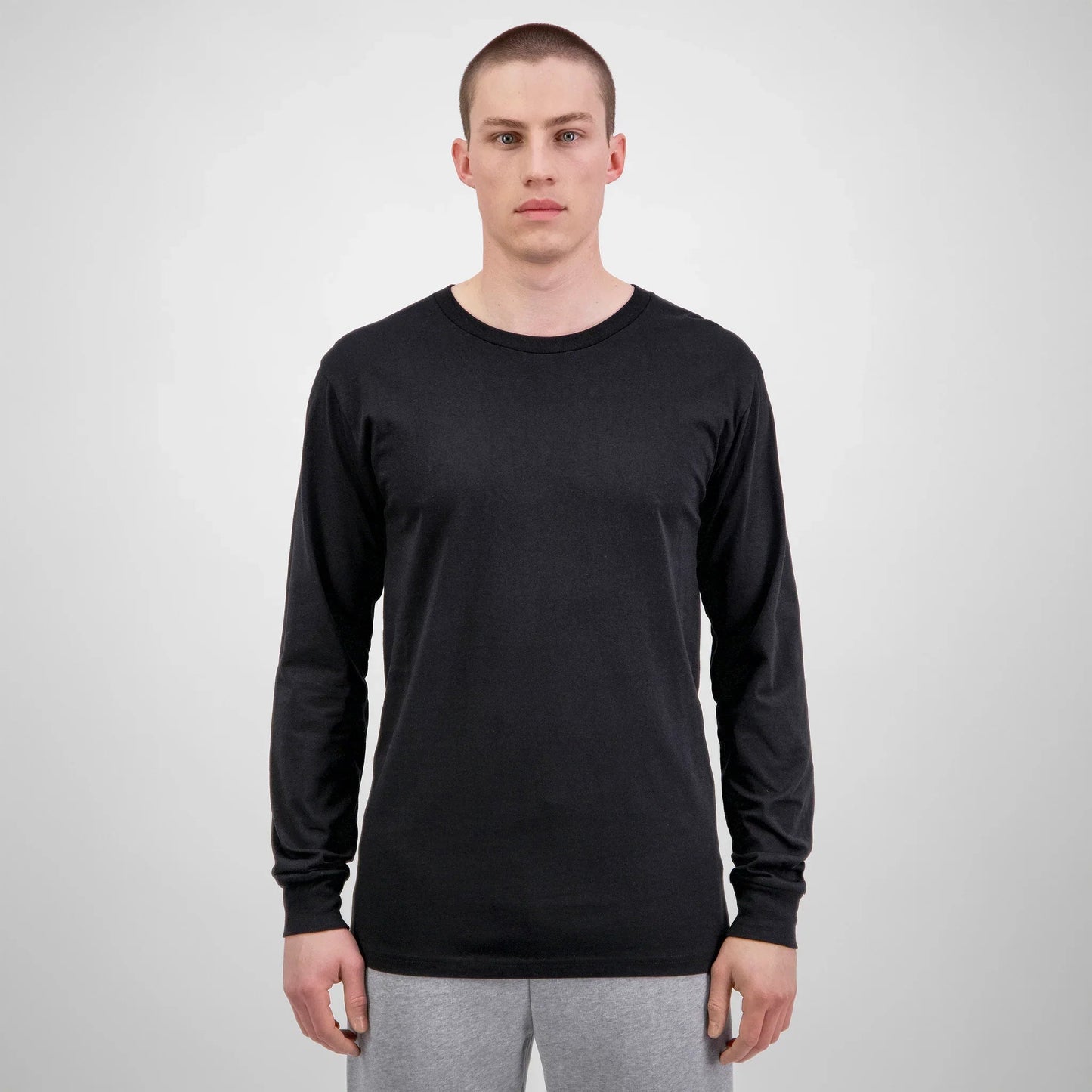 Goodmates Men's Basis Long Sleeve Tee UPF 50+ in Grey Marle