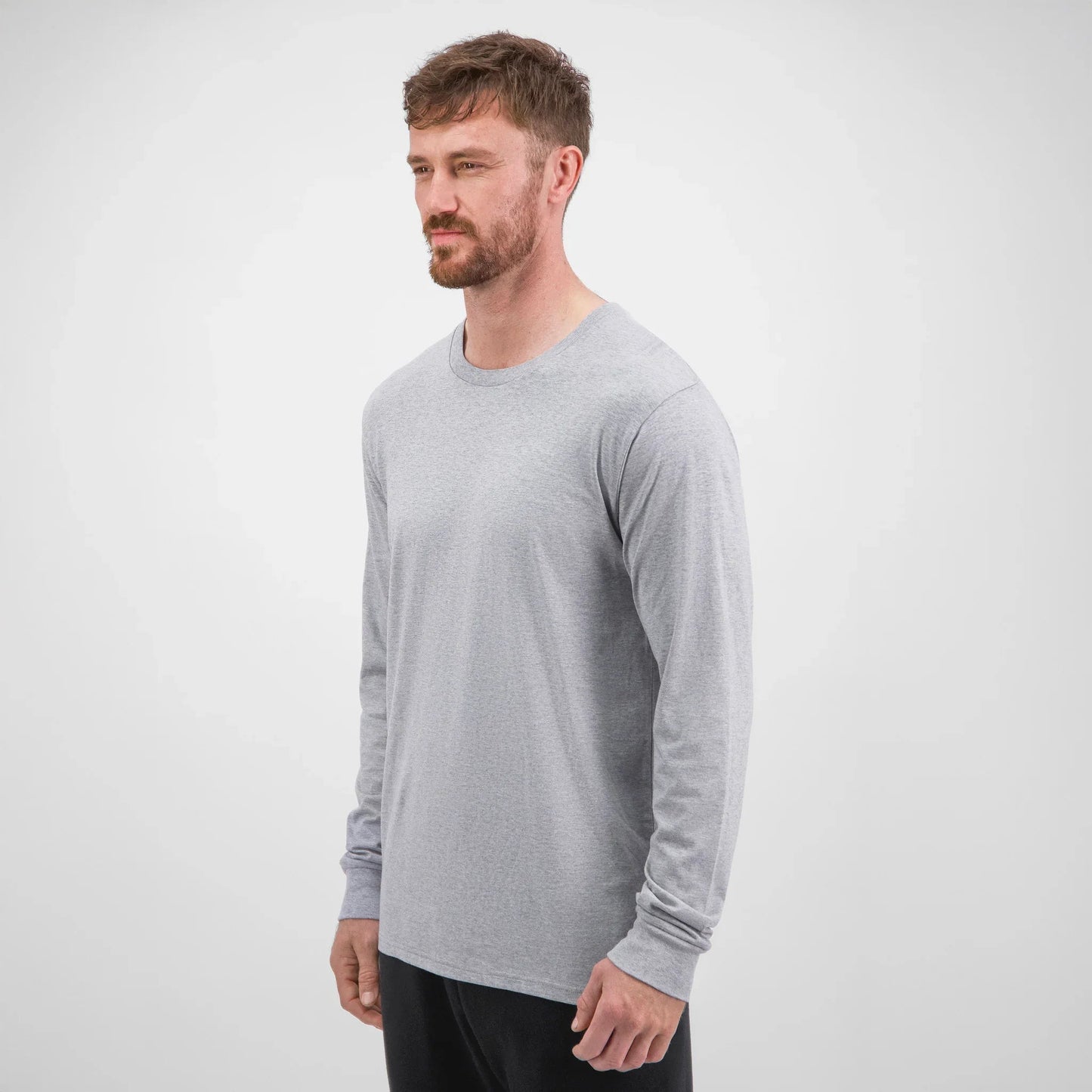Goodmates Men's Basis Long Sleeve Tee UPF 50+ in Grey Marle