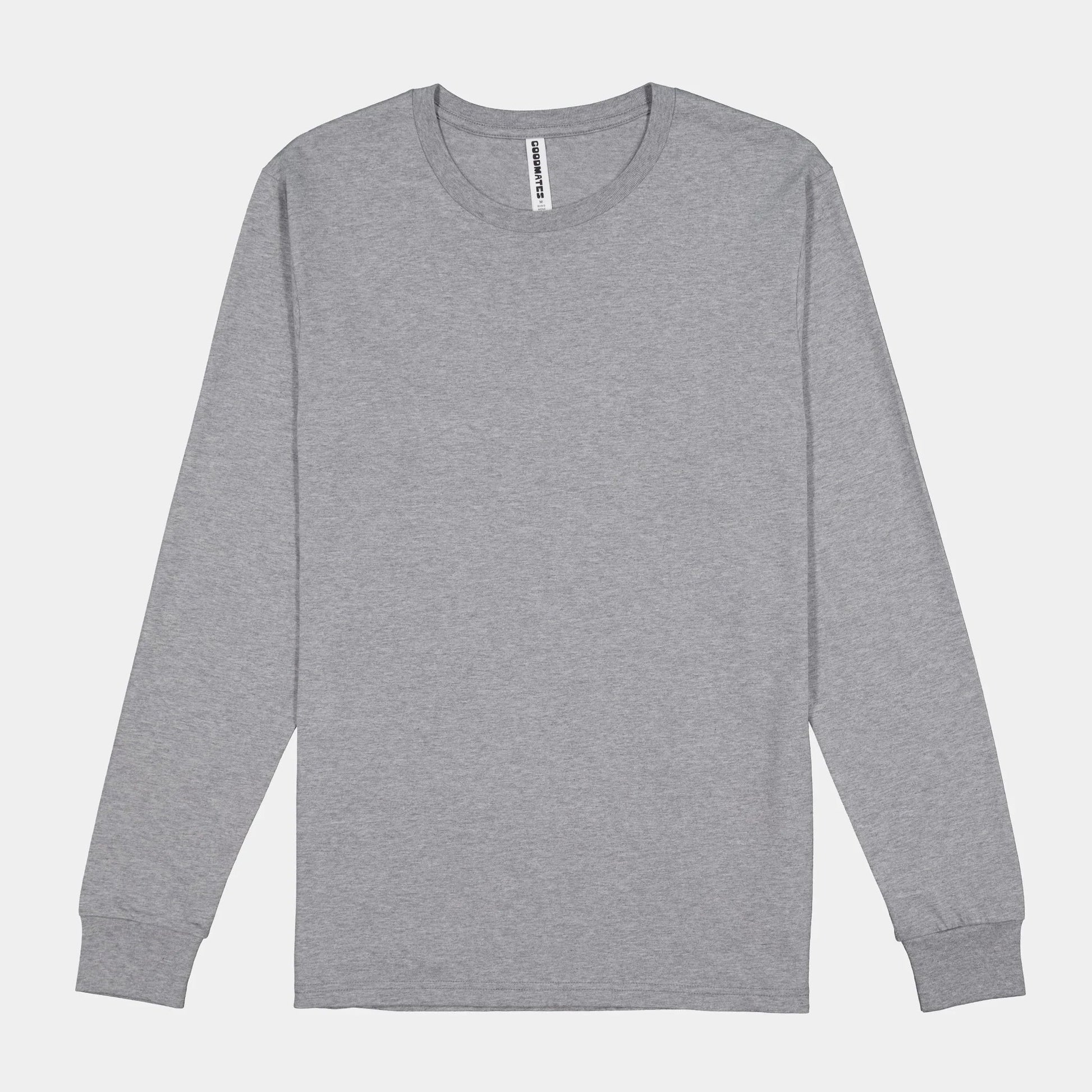 Goodmates Men's Basis Long Sleeve Tee UPF 50+ in Grey Marle