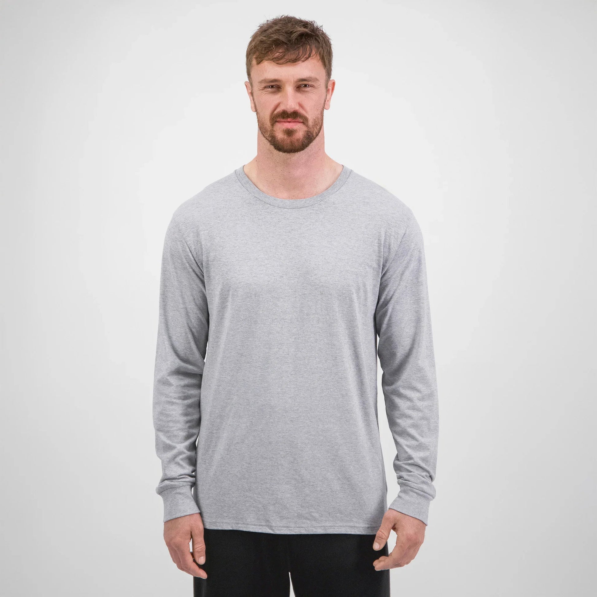 Goodmates Men's Basis Long Sleeve Tee UPF 50+ in Grey Marle
