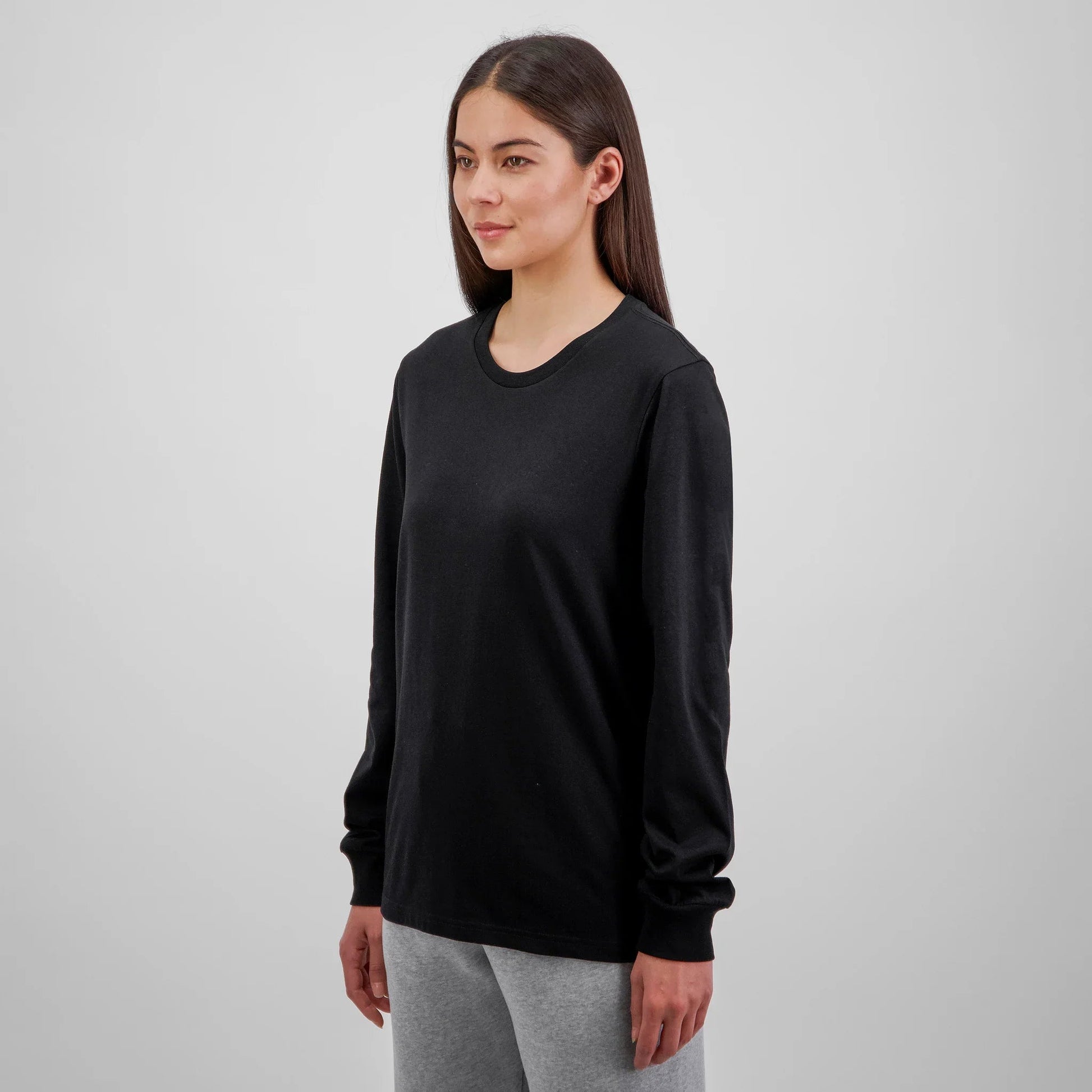 Goodmates Women's Basis Long Sleeve Tee UPF 50+ in Grey Marle