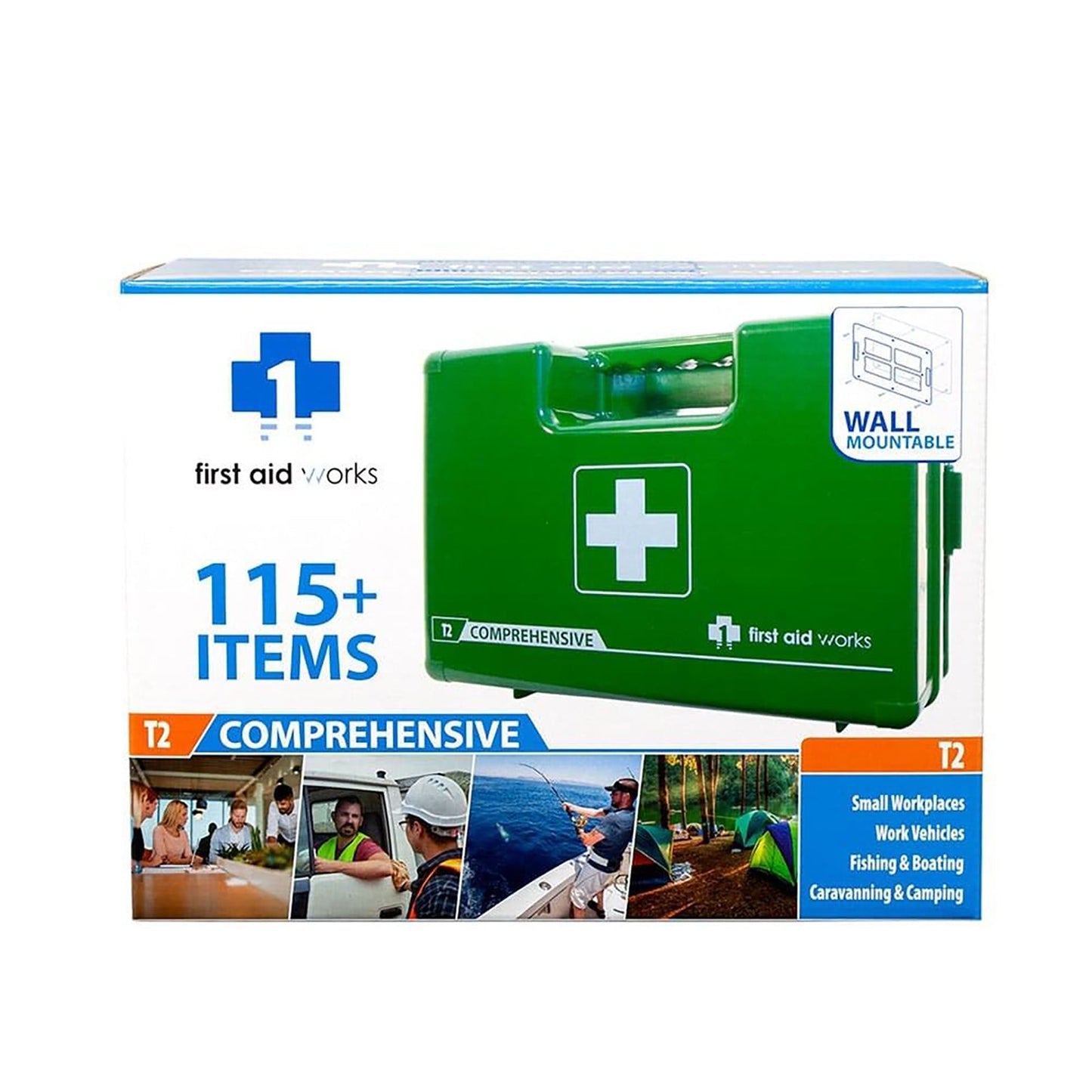 Hard Case Comprehensive Wall Mountable Portable Tier 2 First Aid Kit - SunSafe Australia