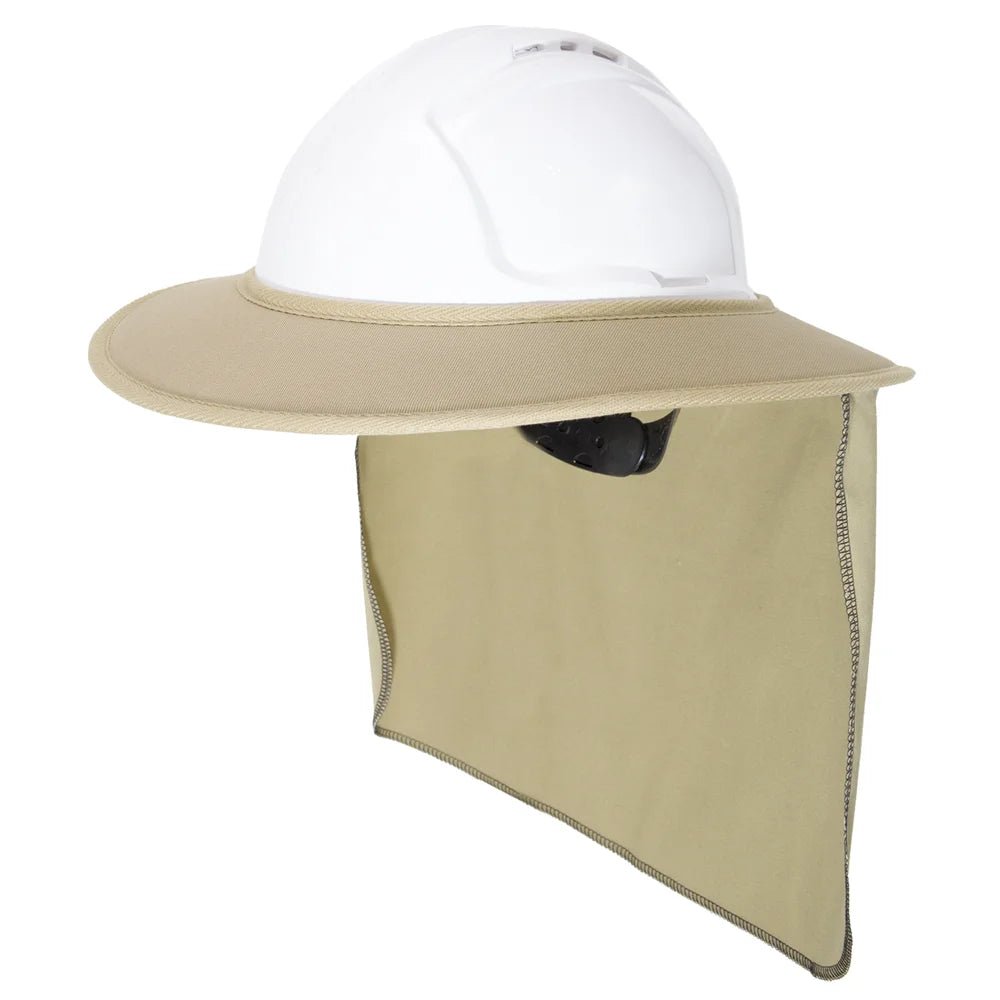 Hard Hat Brim With Optional Neck Flap Newcastle Hats - SunSafe Australia