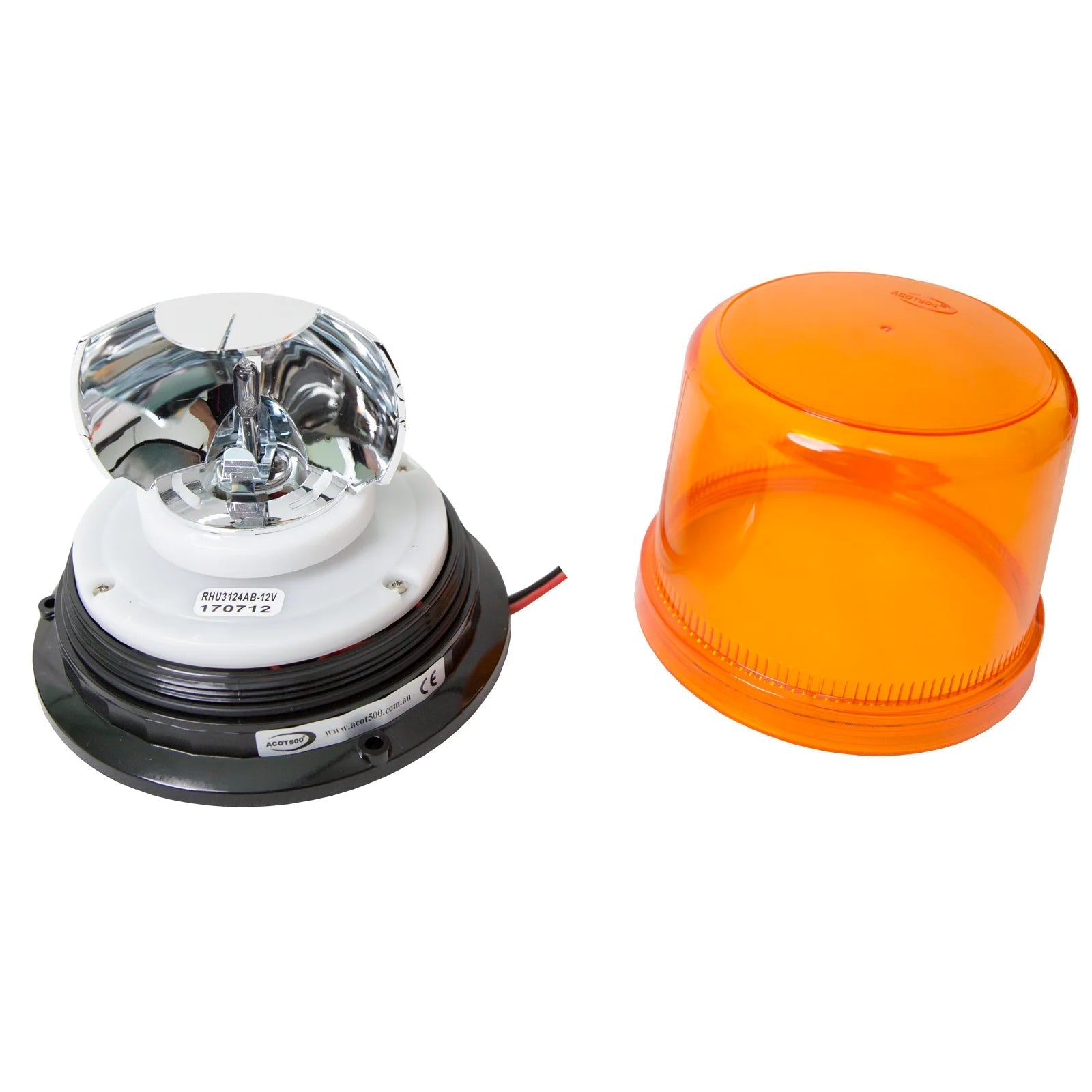 Hardwire Permanent Mount Halogen Rotating Beacon ACOT500 - SunSafe Australia