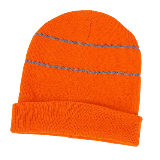 High Visibility Beanie with Reflective Trim - SunSafe Australia