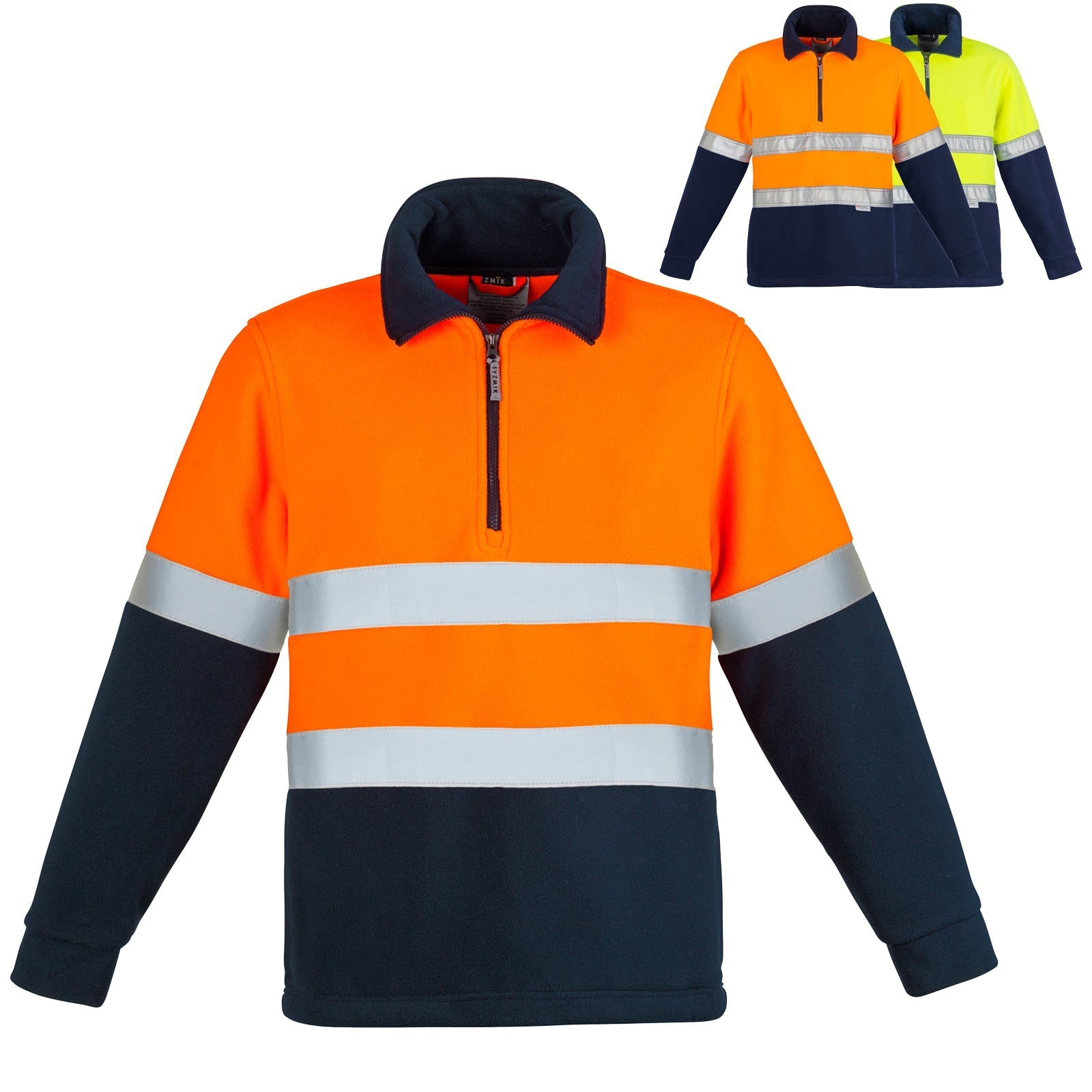 High Visibility Fleece Jumper Hoop Taped - SunSafe Australia