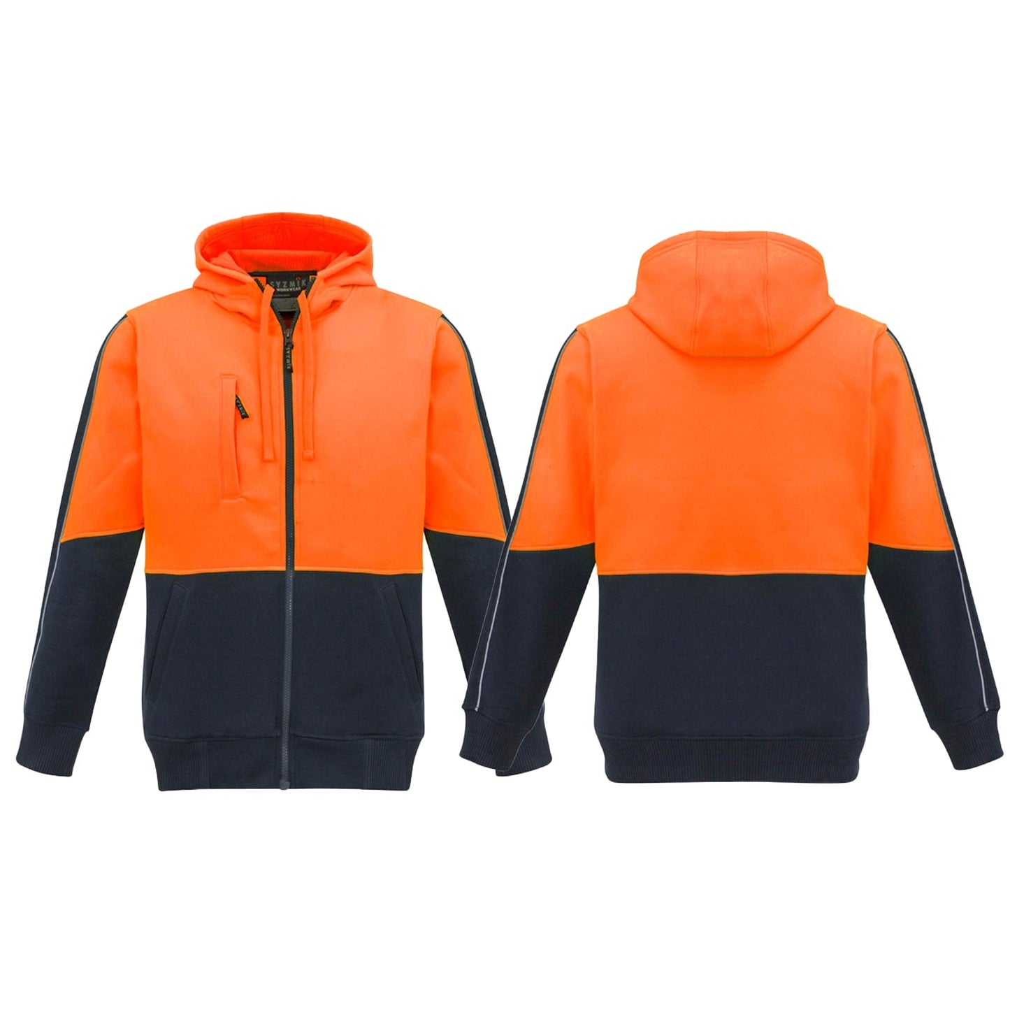 High Visibility Full Zip Hoodie UPF 50+ - SunSafe Australia