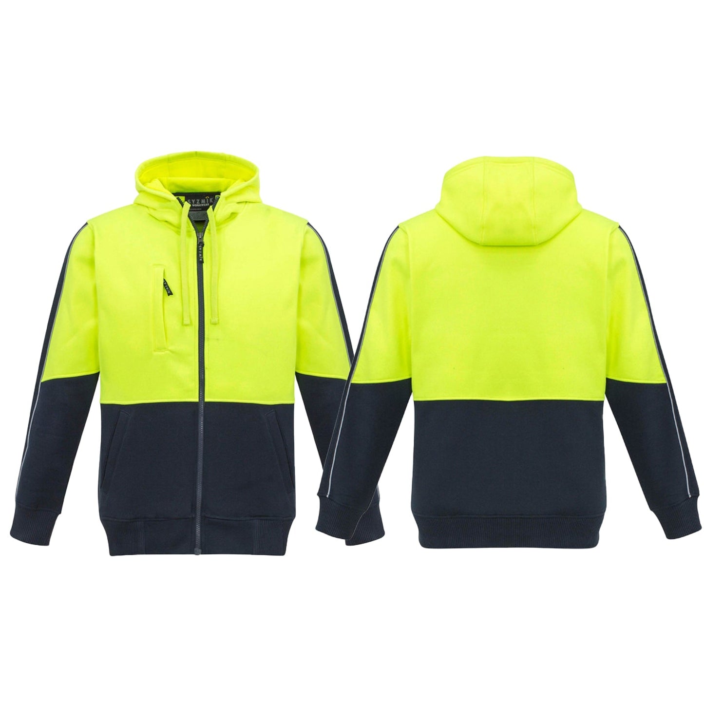 High Visibility Full Zip Hoodie UPF 50+ - SunSafe Australia
