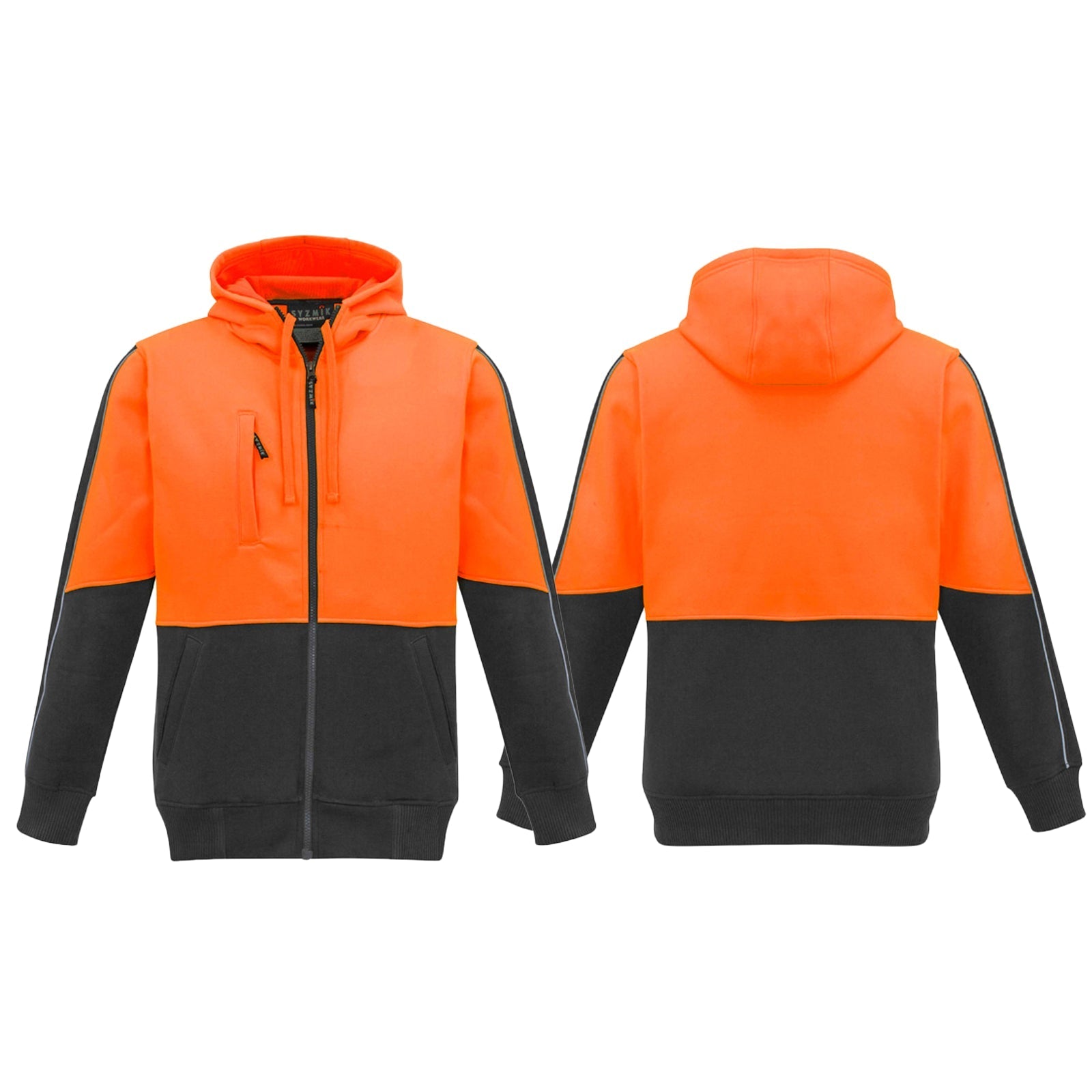 High Visibility Full Zip Hoodie UPF 50+ - SunSafe Australia
