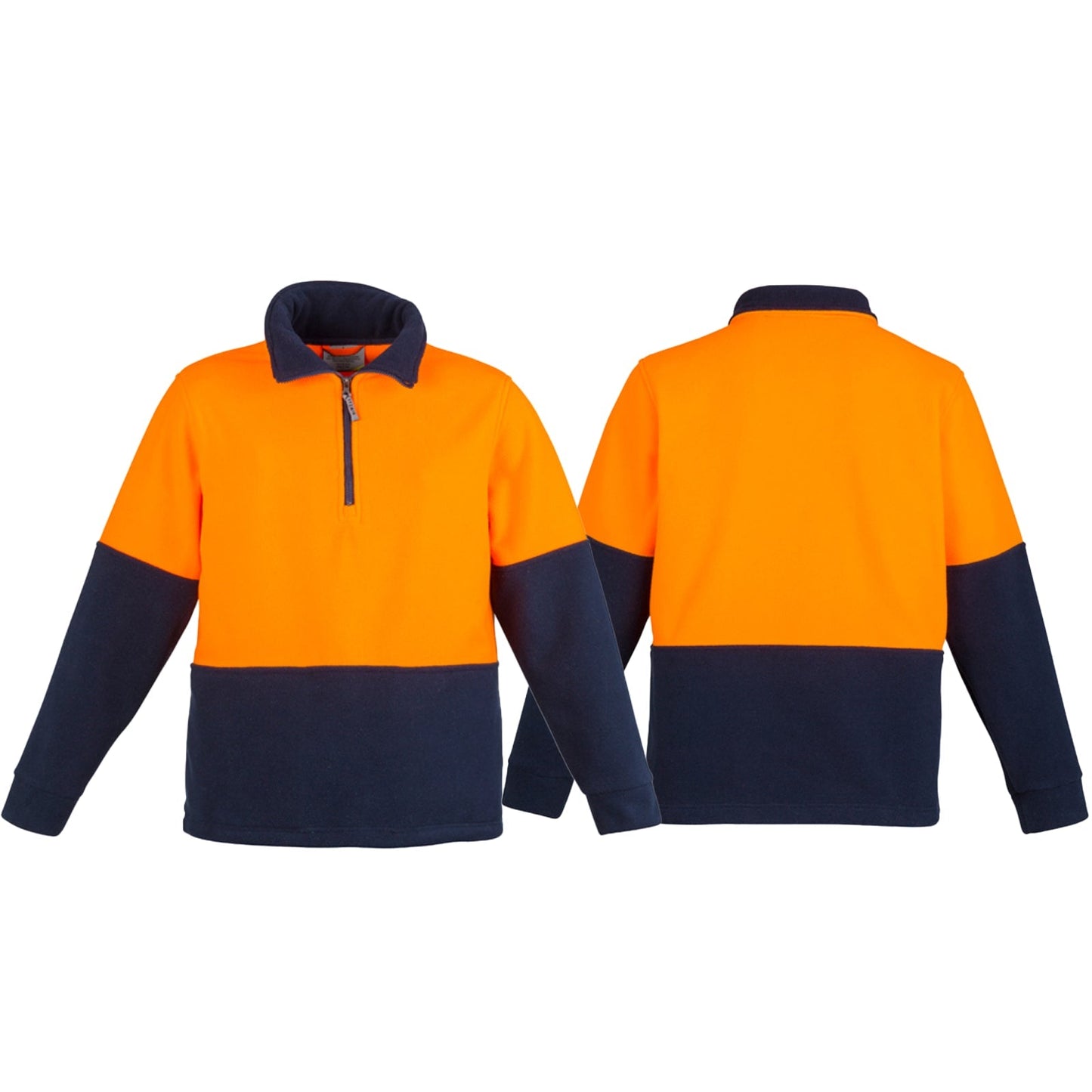 High Visibility Half Zip Fleece Jumper UPF 50+ - SunSafe Australia