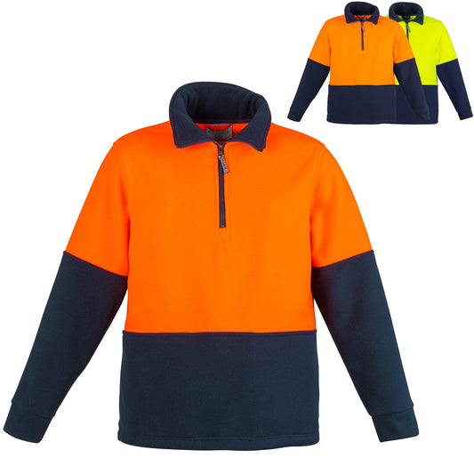 High Visibility Half Zip Fleece Jumper UPF 50+ - SunSafe Australia