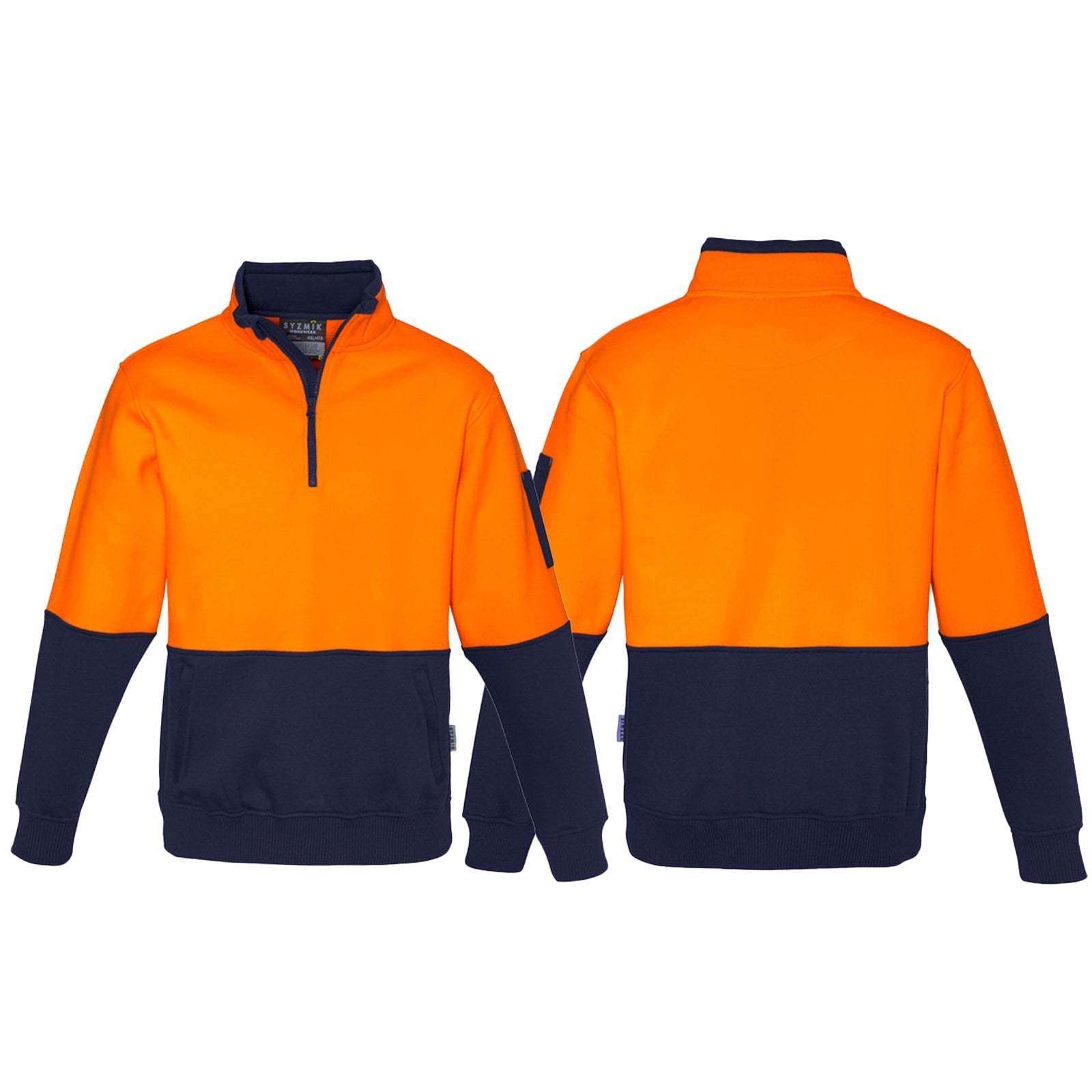 High Visibility Half Zip Pullover Jumper UPF 50+ - SunSafe Australia