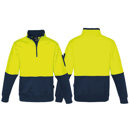 High Visibility Half Zip Pullover Jumper UPF 50+ - SunSafe Australia