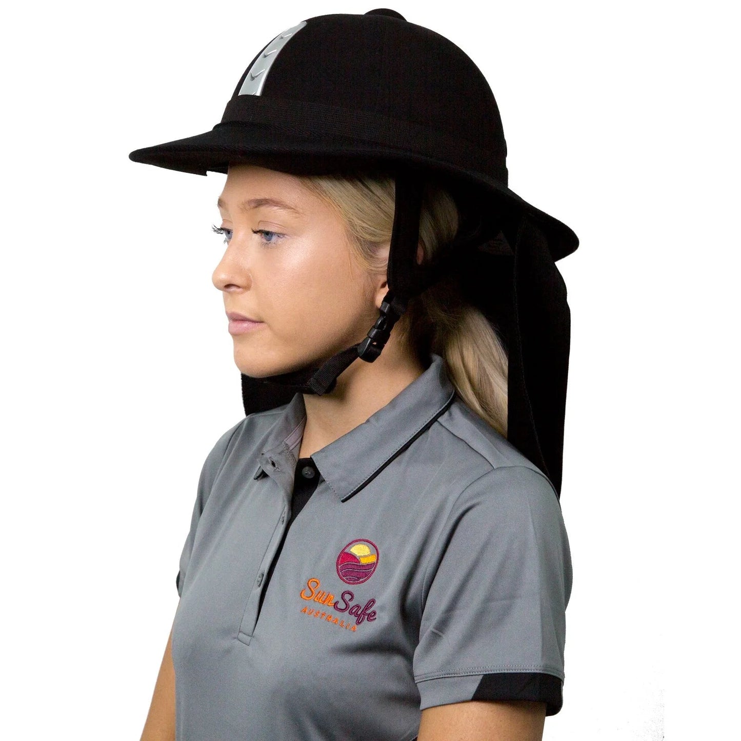Horse Riding Brim with Optional Neck Flap Newcastle Hats - SunSafe Australia