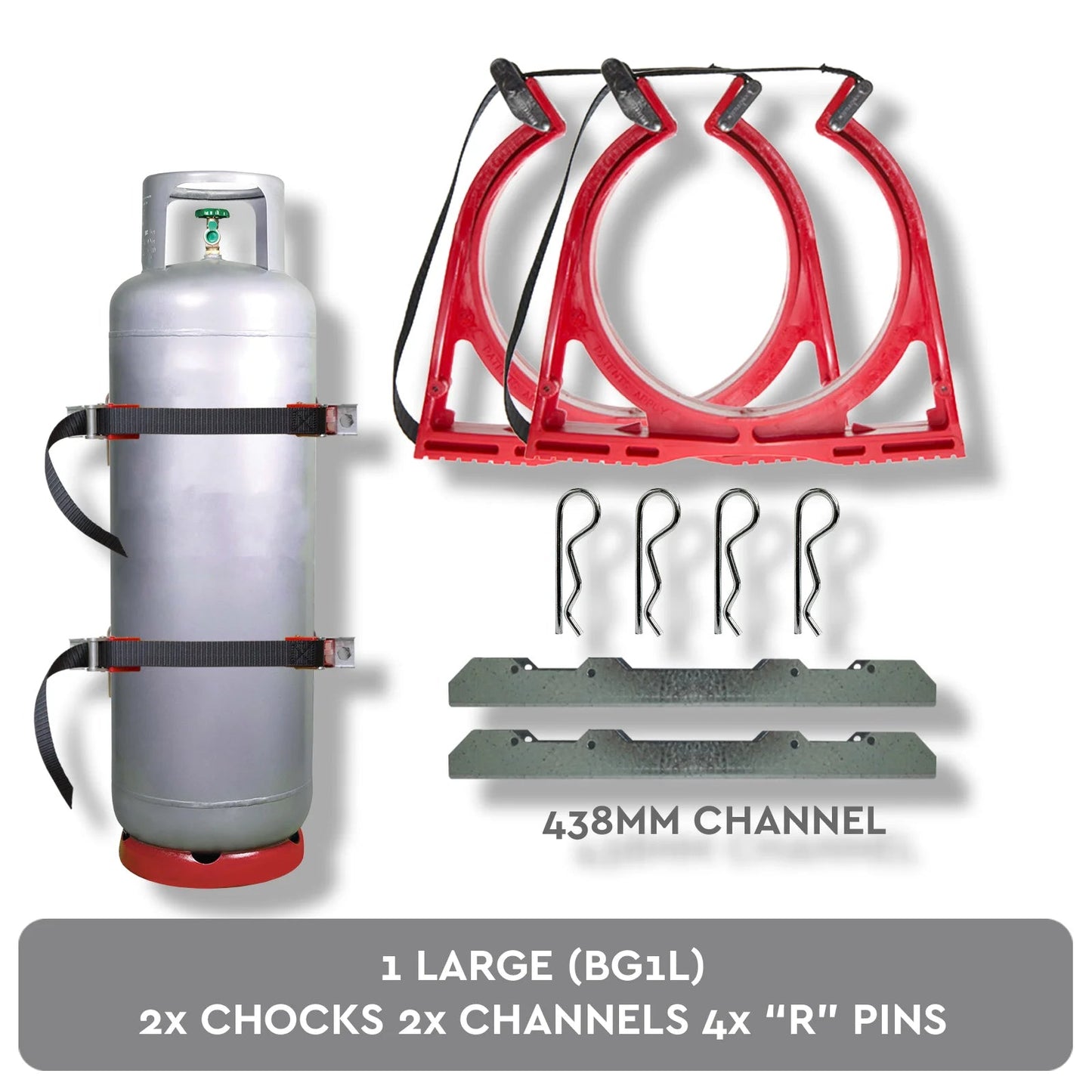 Large Gas Cylinder Restraint Holder BOTTLECHOCK - SunSafe Australia