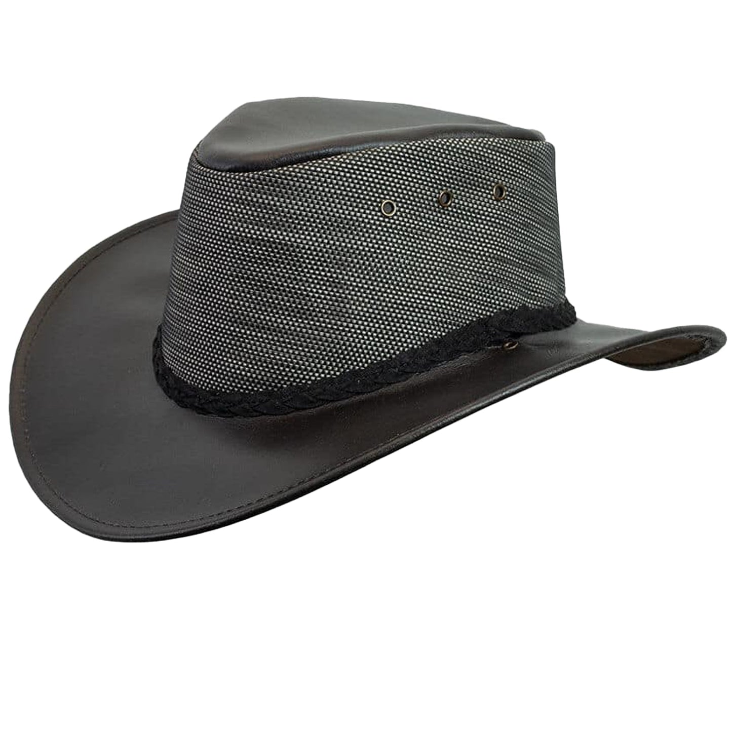 Newcastle Hats Leather Murray Hat Breeze Mesh in Aniseed