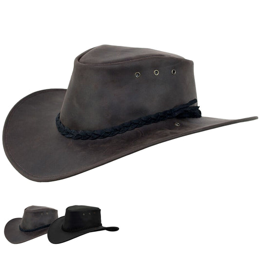 Leather Paterson Hat Newcastle Hats - SunSafe Australia