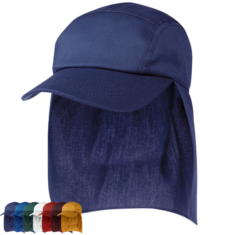 Legionnaires Hat with Neck Flap UPF 50+ in Navy Blue
